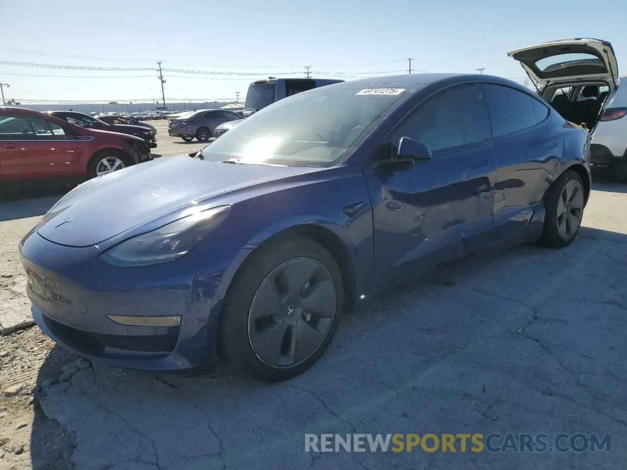 1 fotografías del automóvil dañado 5YJ3E1EBXMF925147 TESLA MODEL 3 2021
