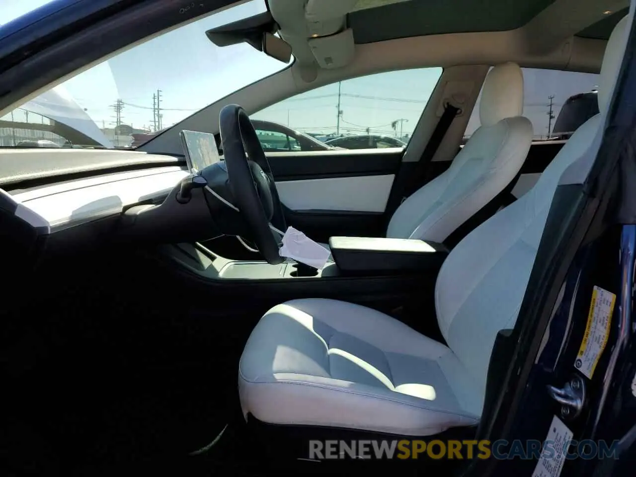 7 fotografías del automóvil dañado 5YJ3E1EBXMF925147 TESLA MODEL 3 2021