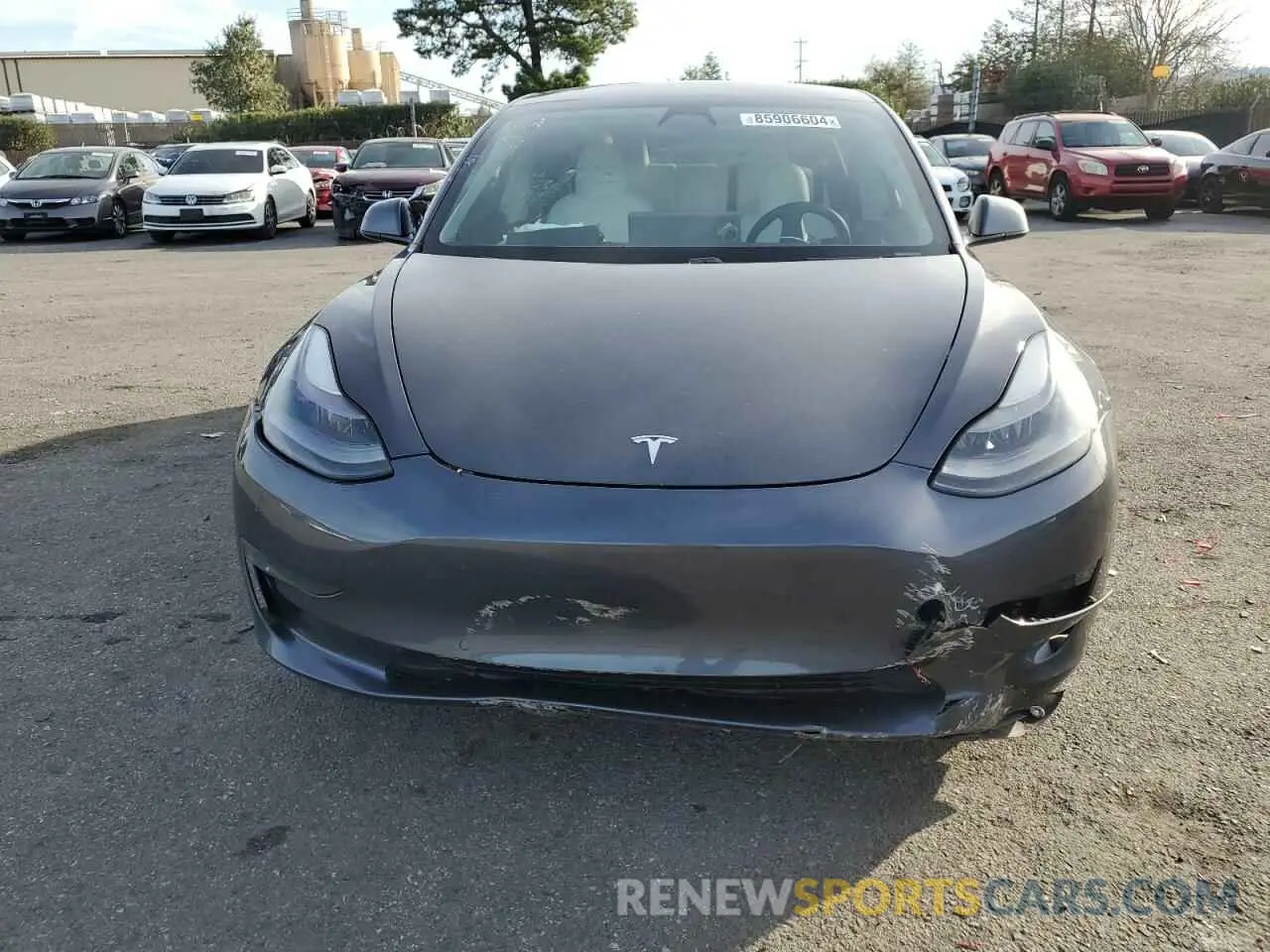 5 fotografías del automóvil dañado 5YJ3E1EBXMF927108 TESLA MODEL 3 2021