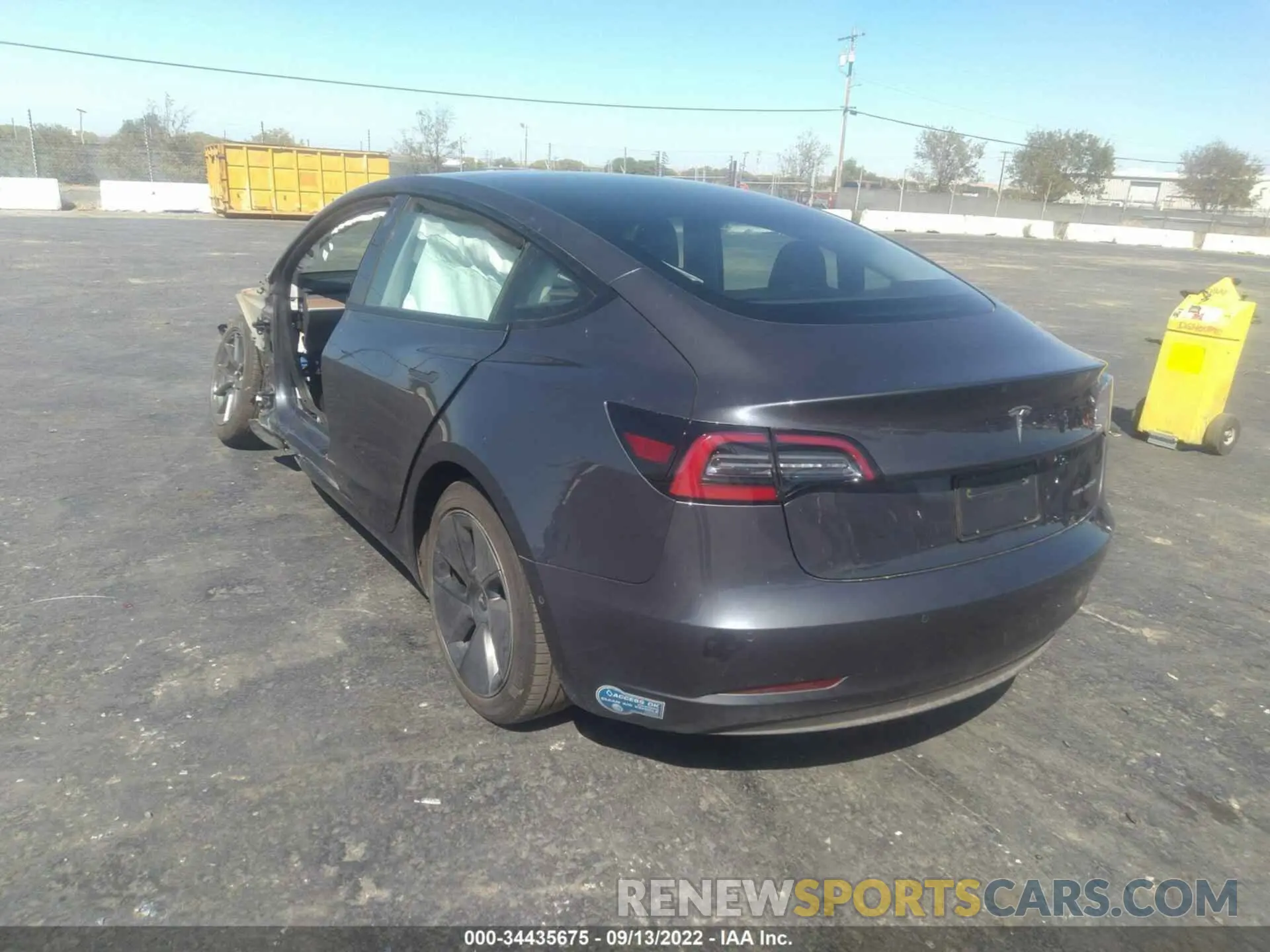 3 fotografías del automóvil dañado 5YJ3E1EBXMF939131 TESLA MODEL 3 2021