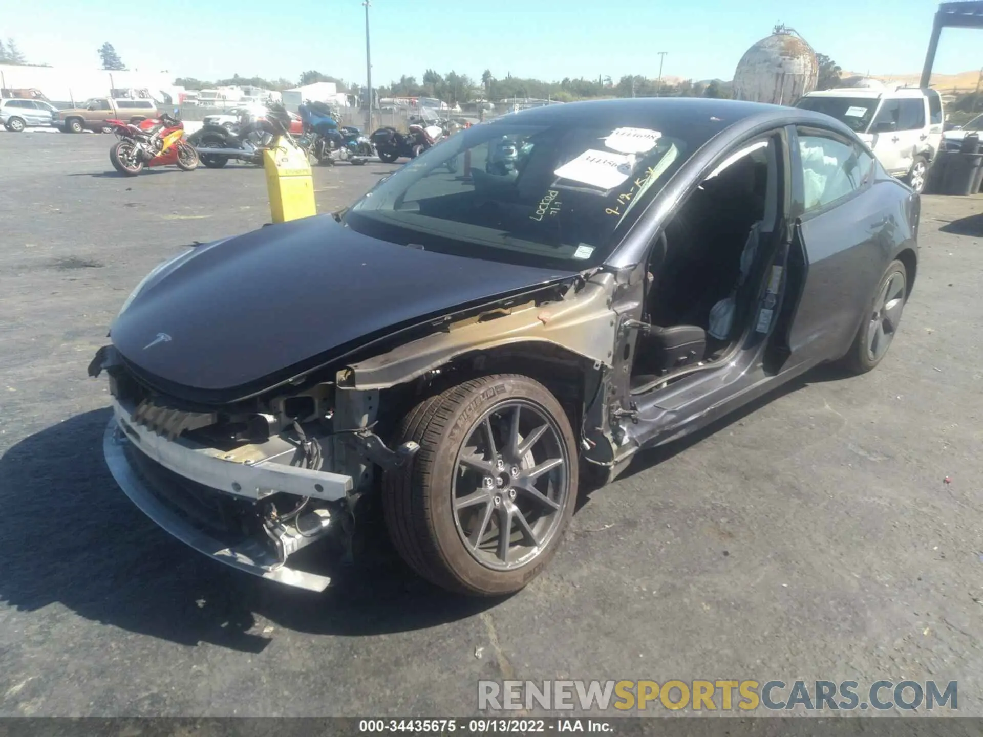 6 fotografías del automóvil dañado 5YJ3E1EBXMF939131 TESLA MODEL 3 2021