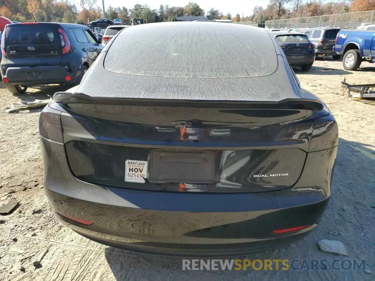 6 fotografías del automóvil dañado 5YJ3E1EBXMF941770 TESLA MODEL 3 2021
