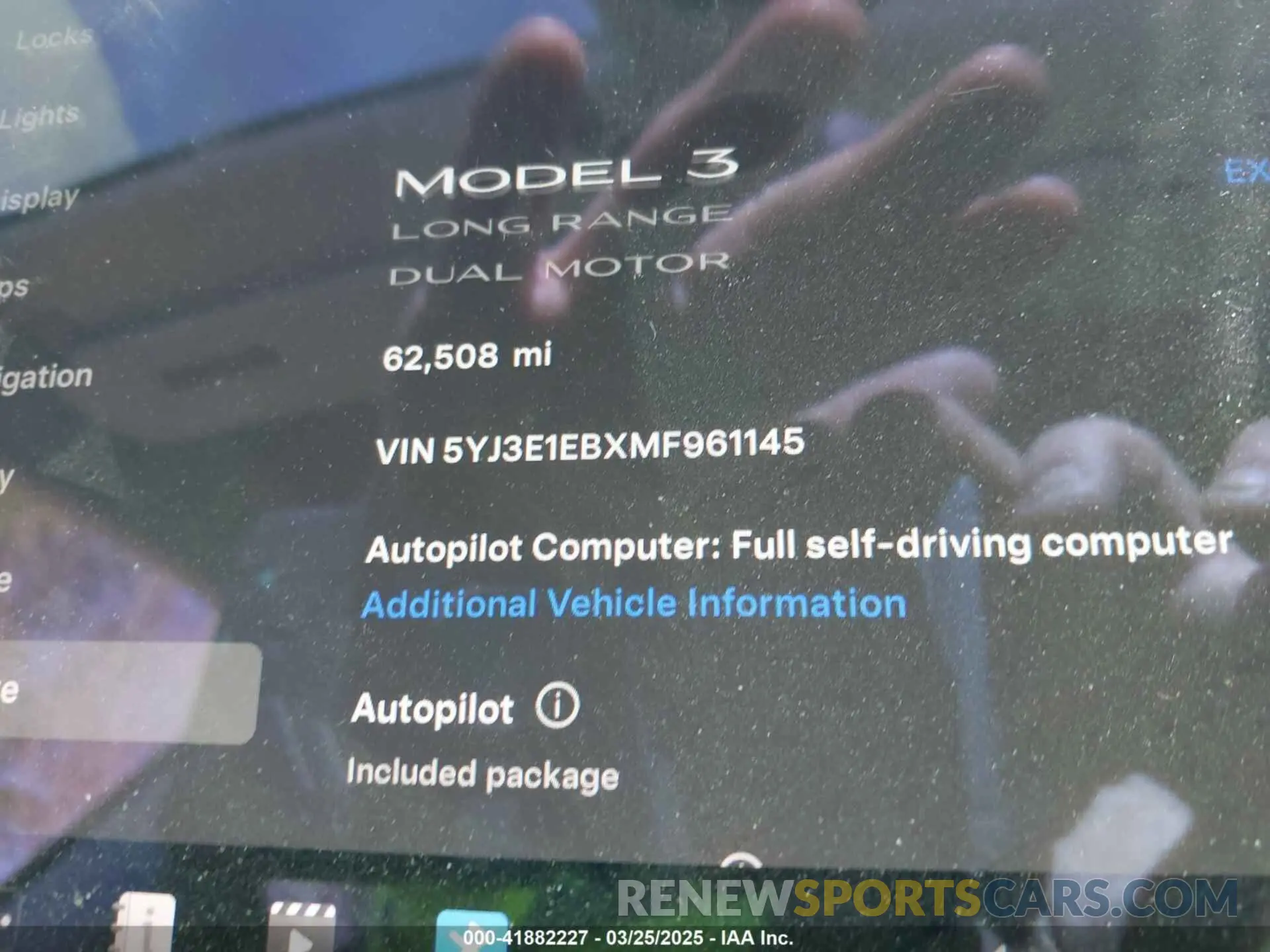 9 fotografías del automóvil dañado 5YJ3E1EBXMF961145 TESLA MODEL 3 2021