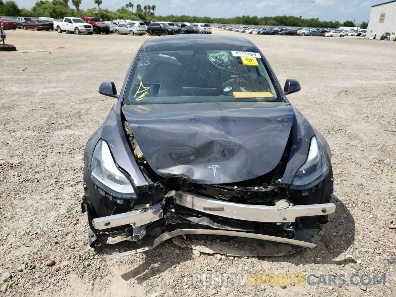 9 fotografías del automóvil dañado 5YJ3E1EBXMF974610 TESLA MODEL 3 2021