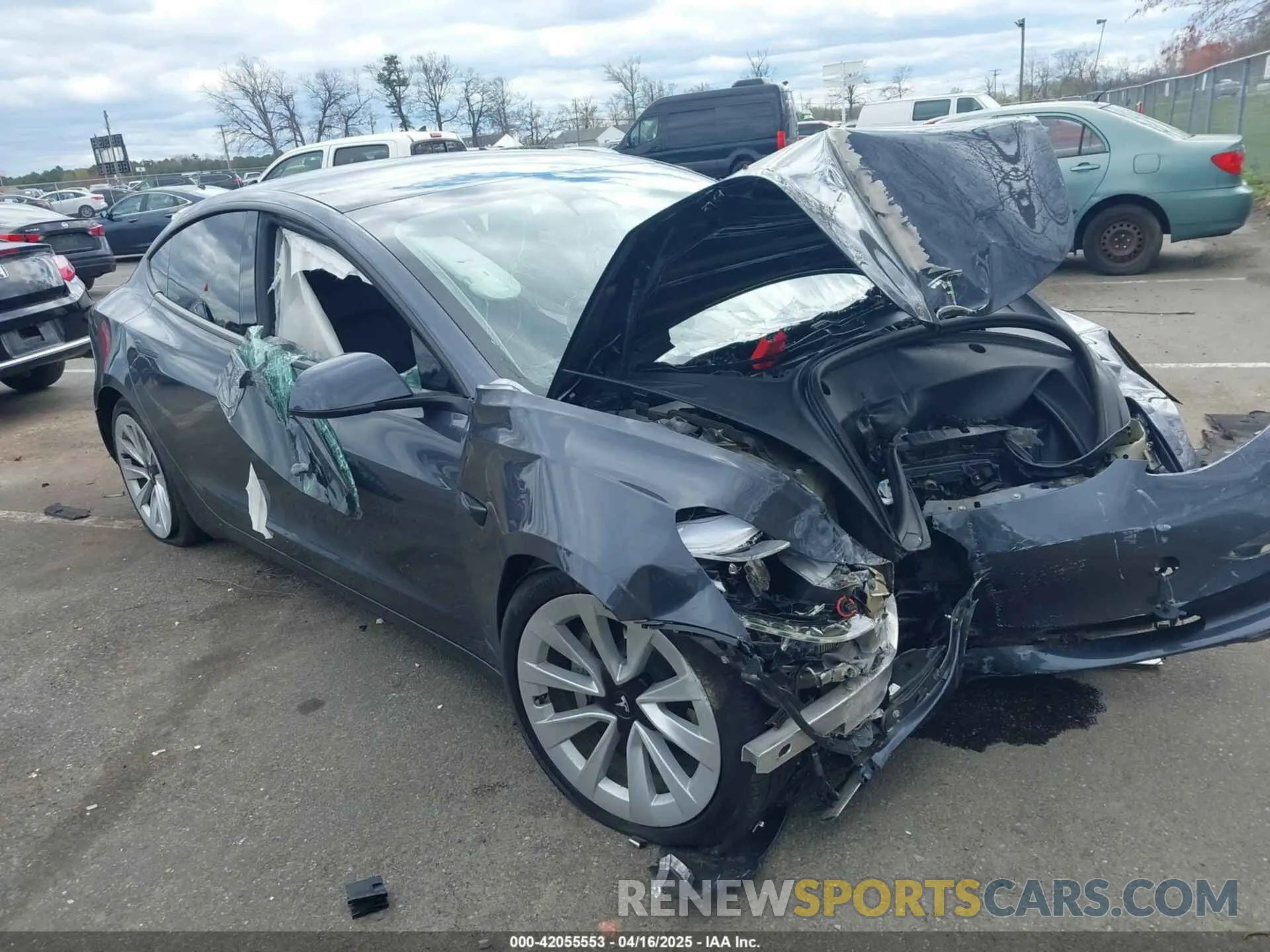 1 fotografías del automóvil dañado 5YJ3E1EBXMF975045 TESLA MODEL 3 2021
