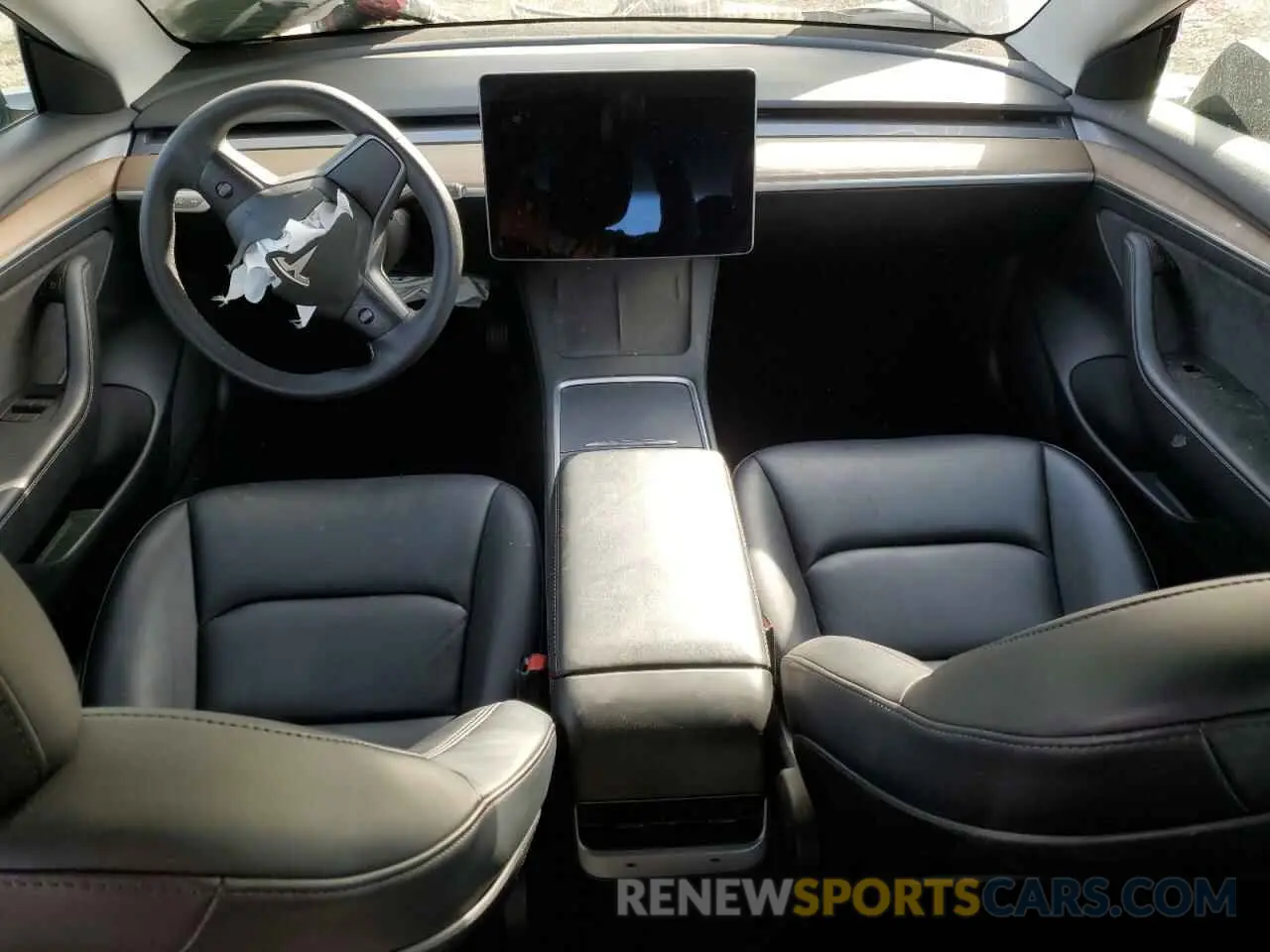8 fotografías del automóvil dañado 5YJ3E1EBXMF979077 TESLA MODEL 3 2021