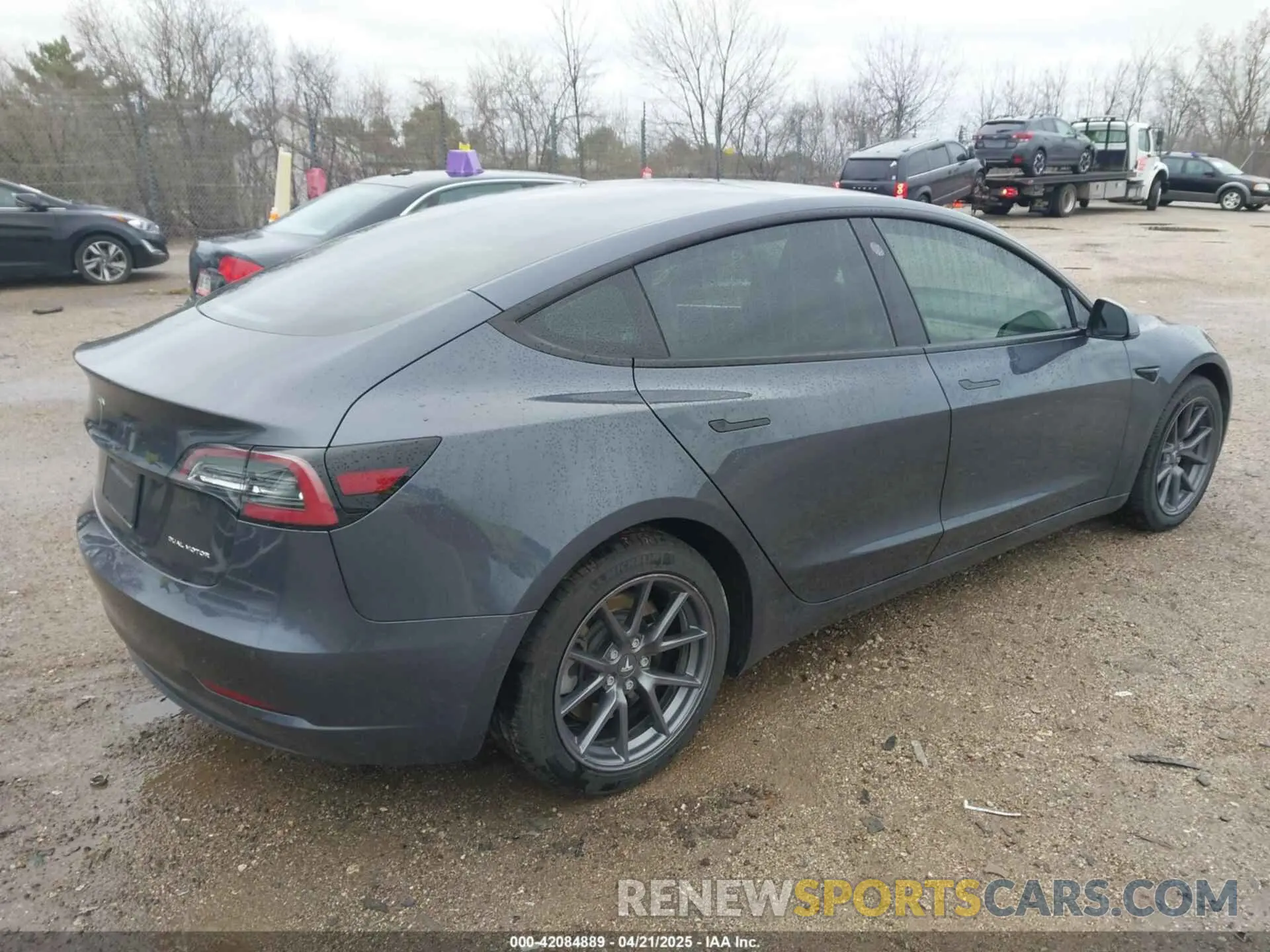 4 fotografías del automóvil dañado 5YJ3E1EBXMF988037 TESLA MODEL 3 2021