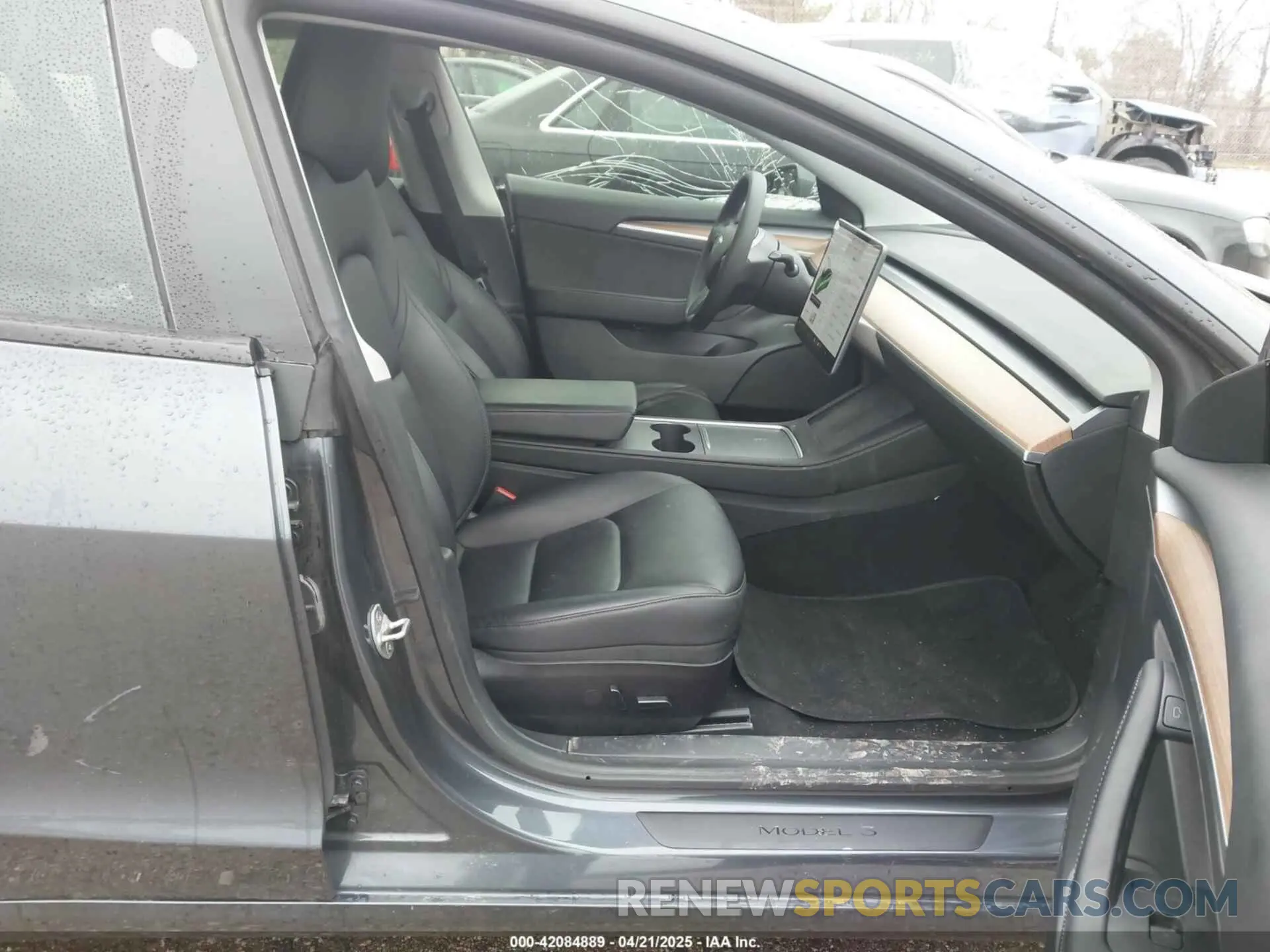 5 fotografías del automóvil dañado 5YJ3E1EBXMF988037 TESLA MODEL 3 2021