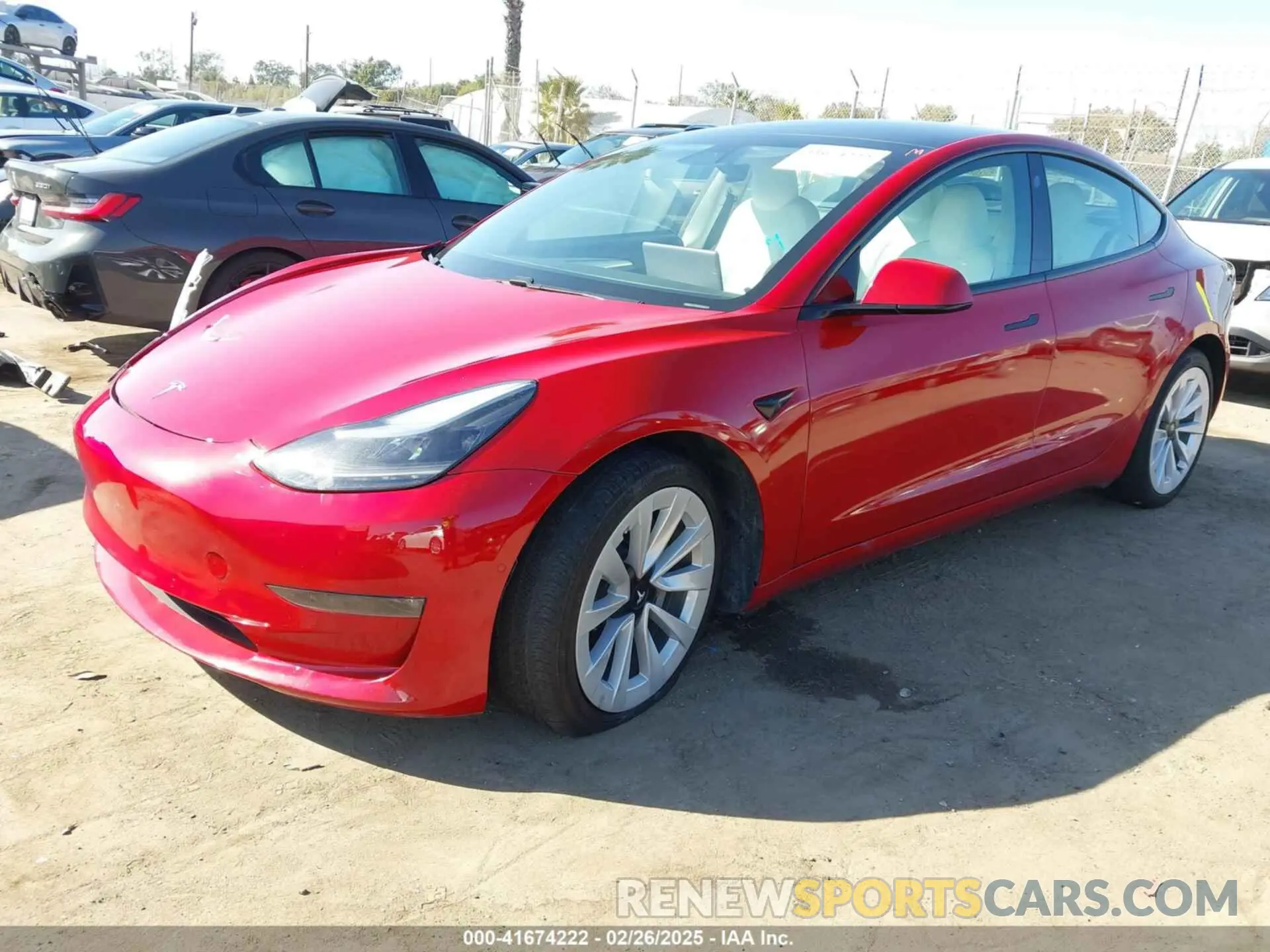 2 fotografías del automóvil dañado 5YJ3E1EBXMF990242 TESLA MODEL 3 2021