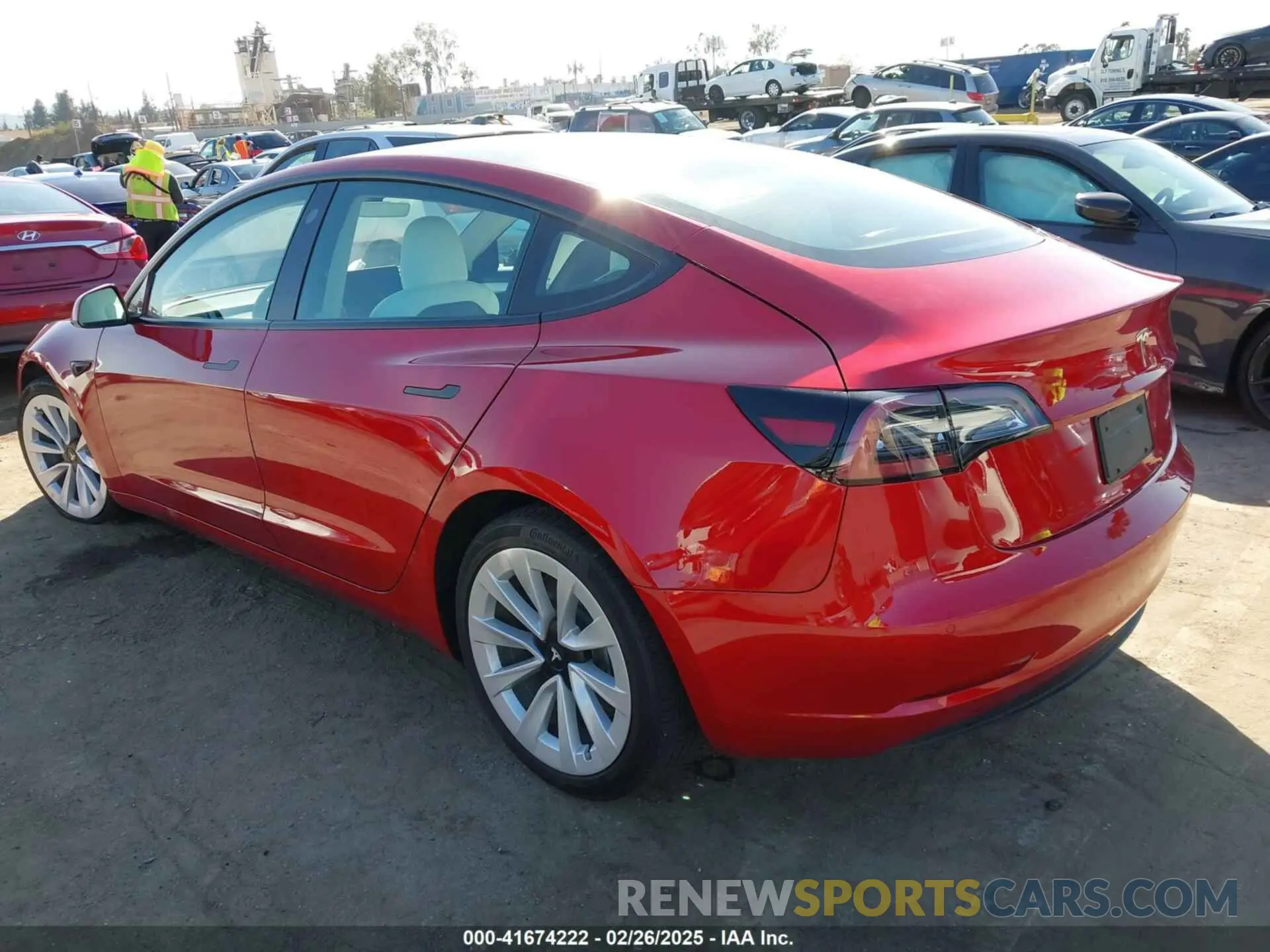 3 fotografías del automóvil dañado 5YJ3E1EBXMF990242 TESLA MODEL 3 2021