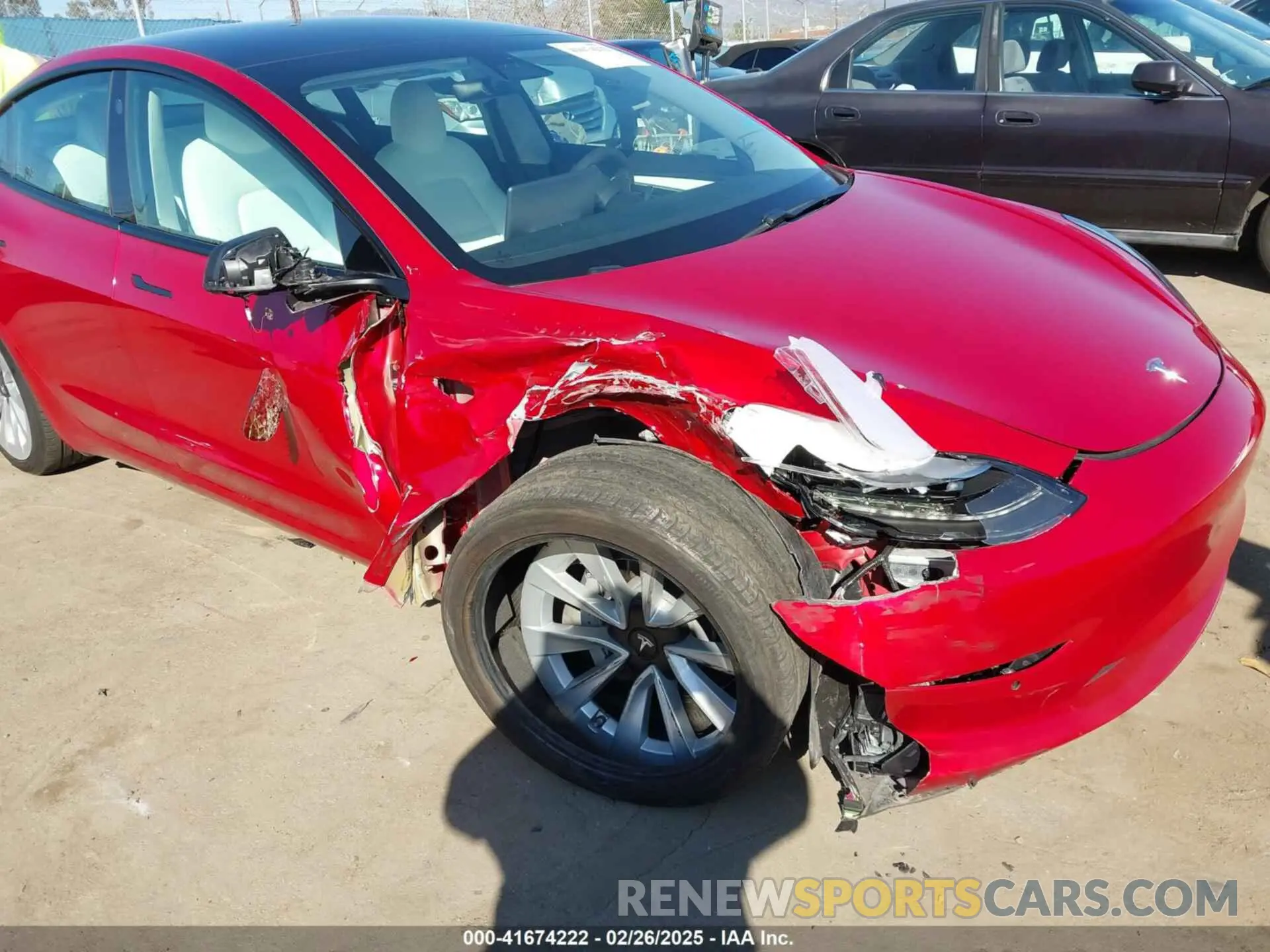 6 fotografías del automóvil dañado 5YJ3E1EBXMF990242 TESLA MODEL 3 2021