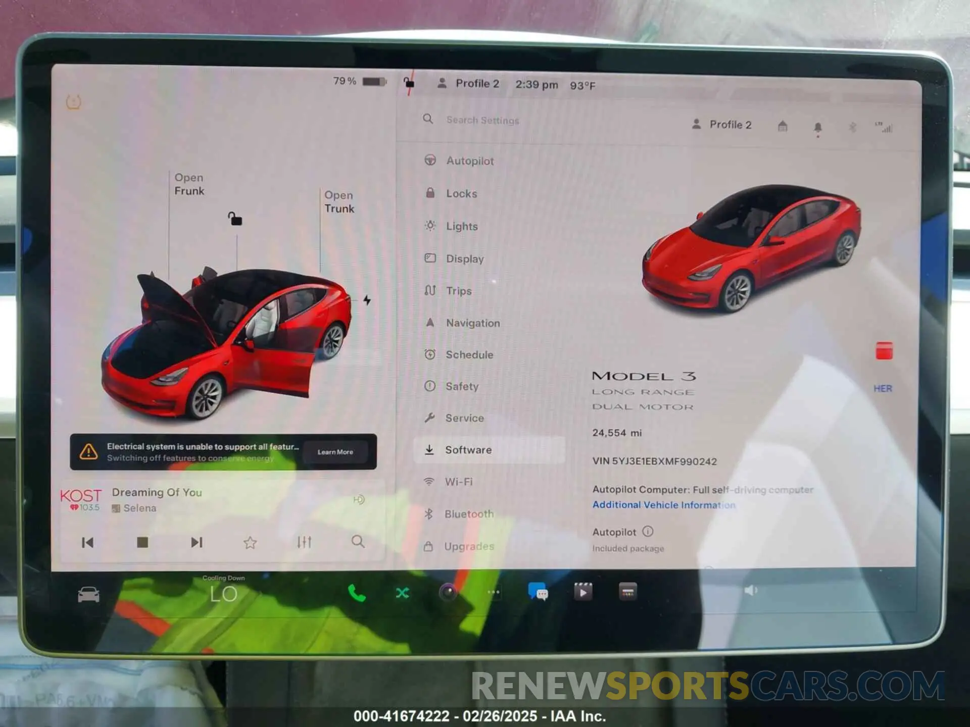 7 fotografías del automóvil dañado 5YJ3E1EBXMF990242 TESLA MODEL 3 2021
