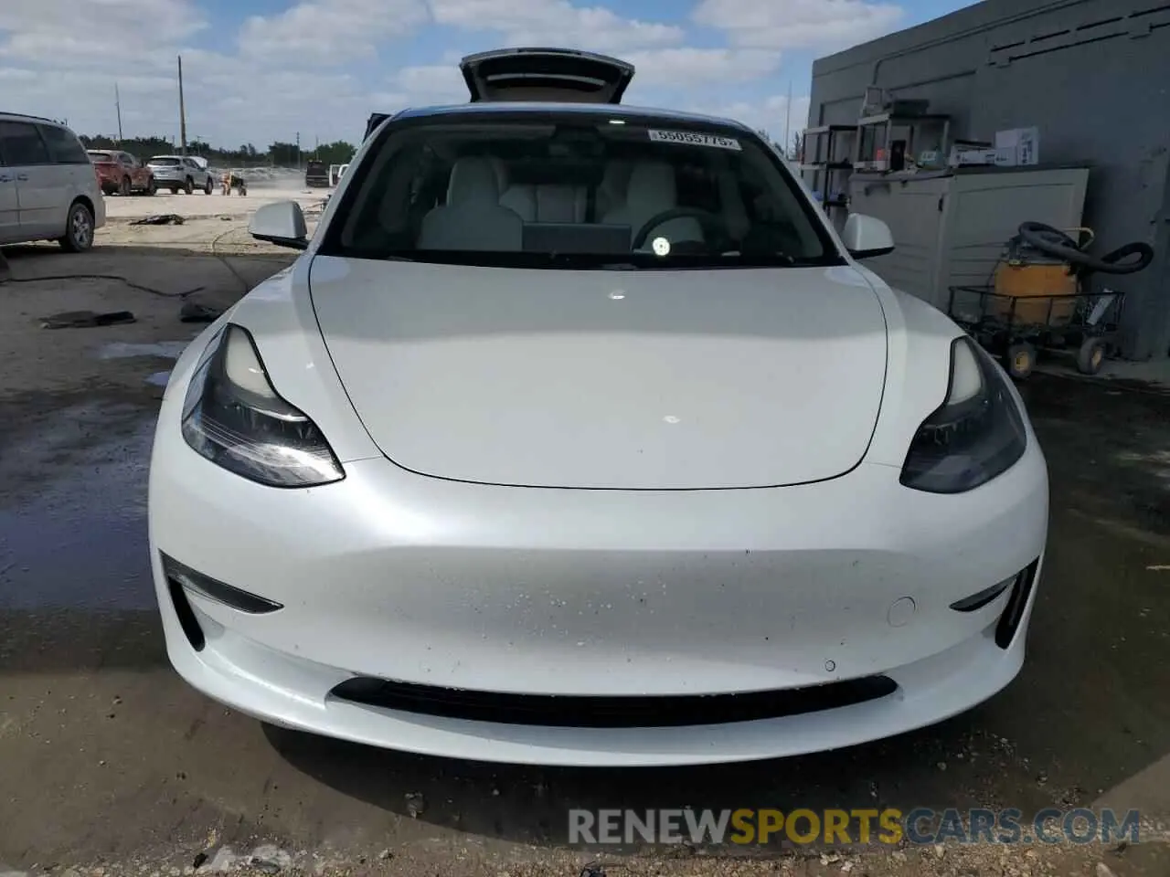5 fotografías del automóvil dañado 5YJ3E1EBXMF993027 TESLA MODEL 3 2021