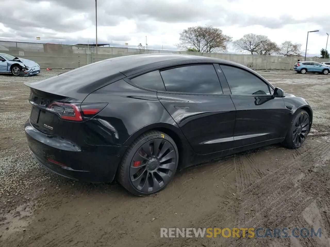 3 fotografías del automóvil dañado 5YJ3E1EC0MF075439 TESLA MODEL 3 2021
