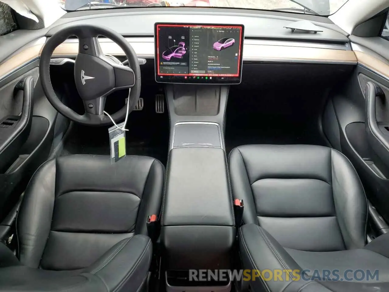 8 fotografías del automóvil dañado 5YJ3E1EC0MF075439 TESLA MODEL 3 2021