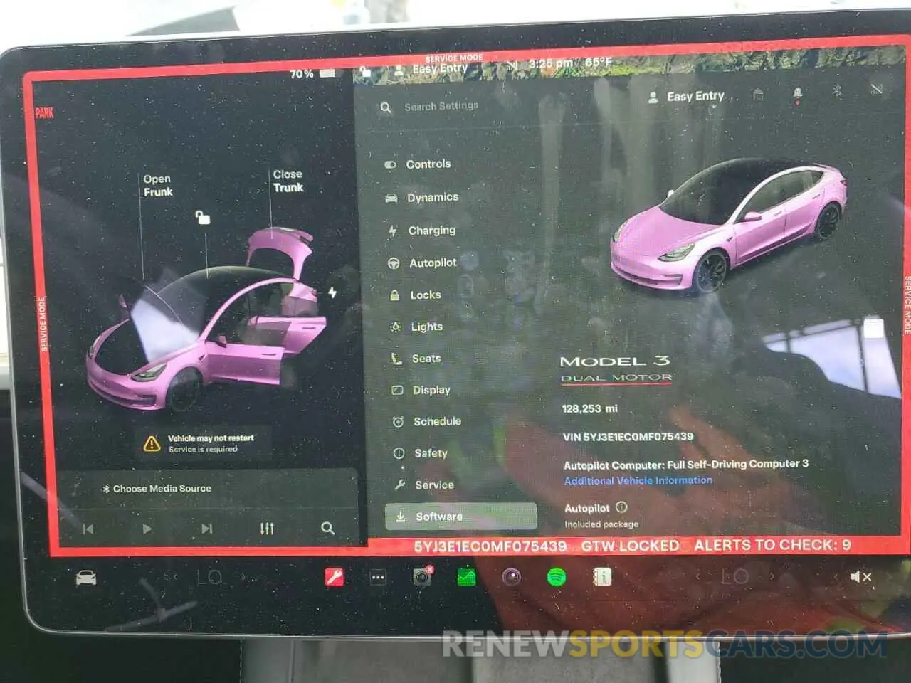 9 fotografías del automóvil dañado 5YJ3E1EC0MF075439 TESLA MODEL 3 2021