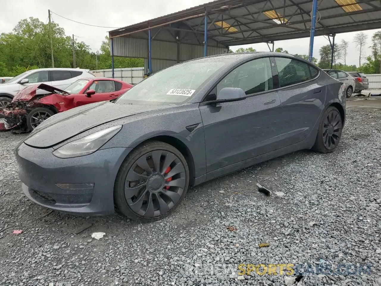 1 fotografías del automóvil dañado 5YJ3E1EC0MF913646 TESLA MODEL 3 2021