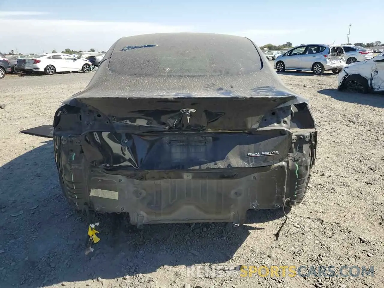 6 fotografías del automóvil dañado 5YJ3E1EC1MF005769 TESLA MODEL 3 2021