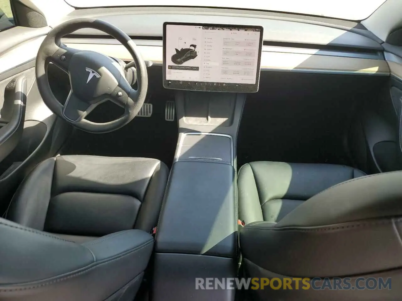 8 fotografías del automóvil dañado 5YJ3E1EC1MF005769 TESLA MODEL 3 2021