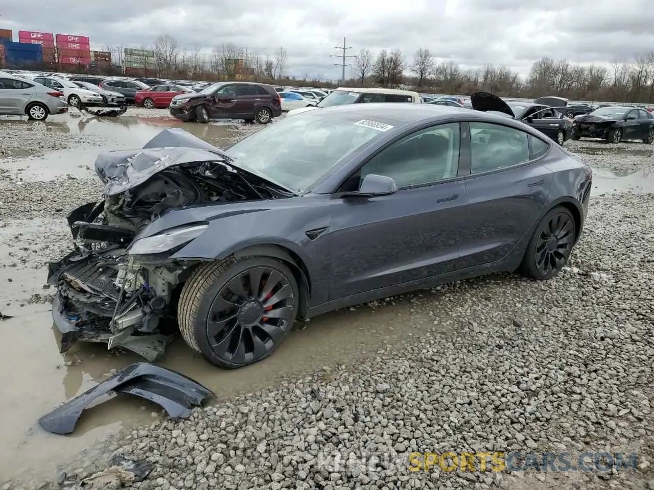 1 fotografías del automóvil dañado 5YJ3E1EC1MF056513 TESLA MODEL 3 2021