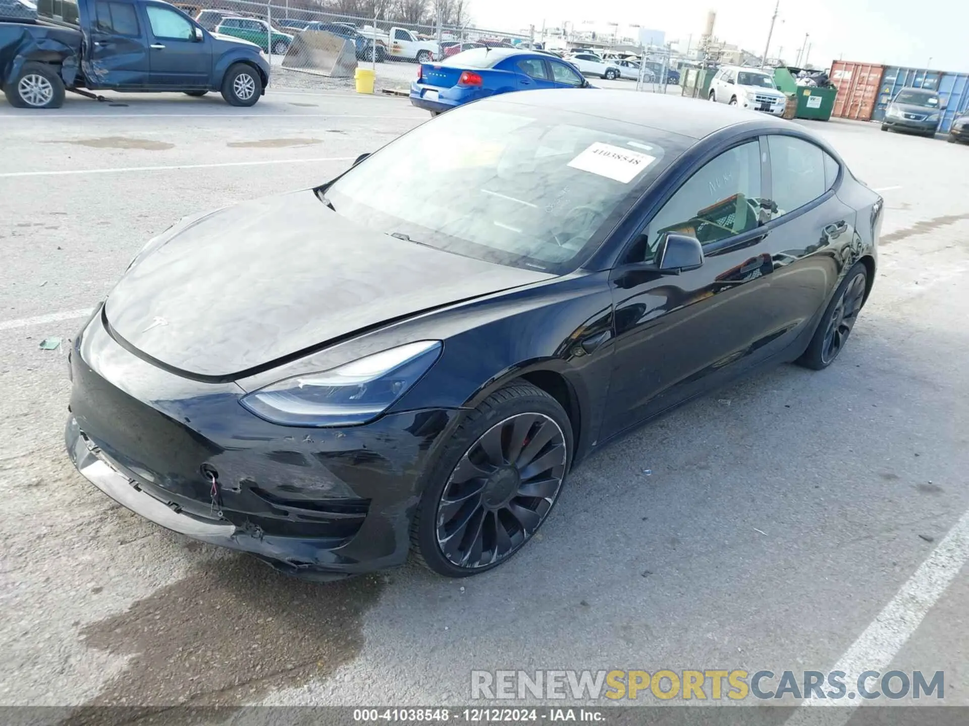 2 fotografías del automóvil dañado 5YJ3E1EC1MF063395 TESLA MODEL 3 2021
