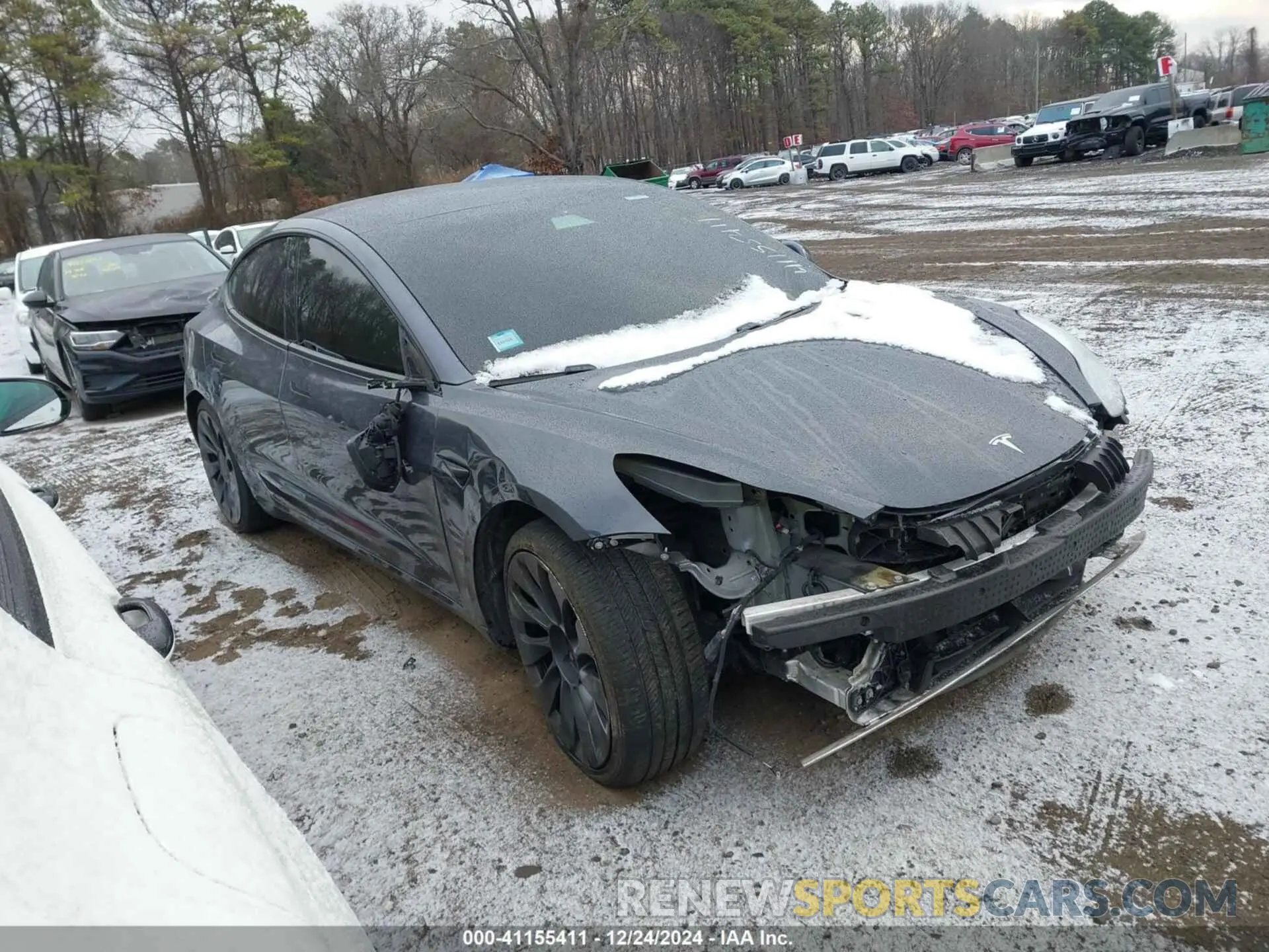 1 fotografías del automóvil dañado 5YJ3E1EC1MF063414 TESLA MODEL 3 2021