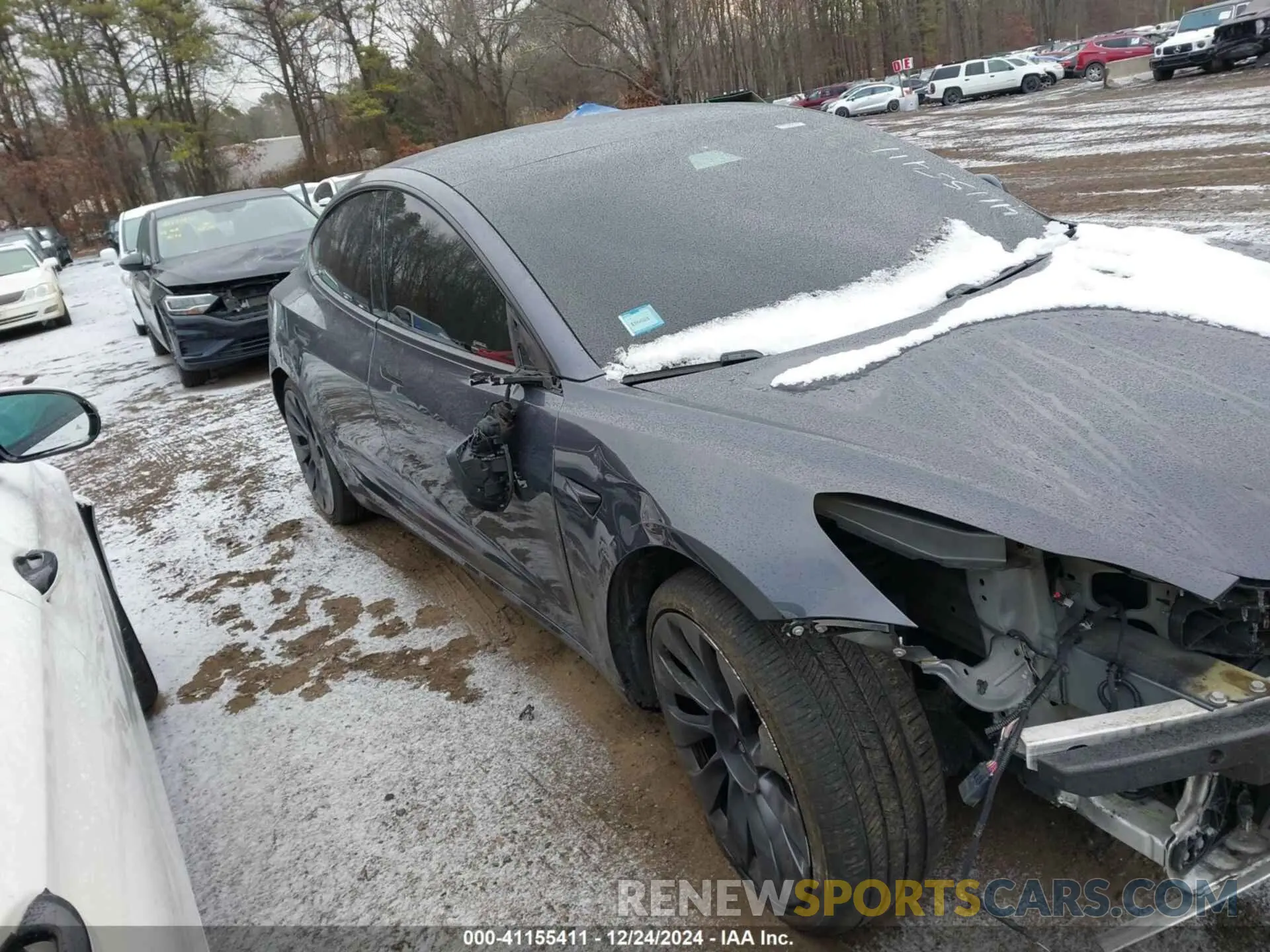 13 fotografías del automóvil dañado 5YJ3E1EC1MF063414 TESLA MODEL 3 2021