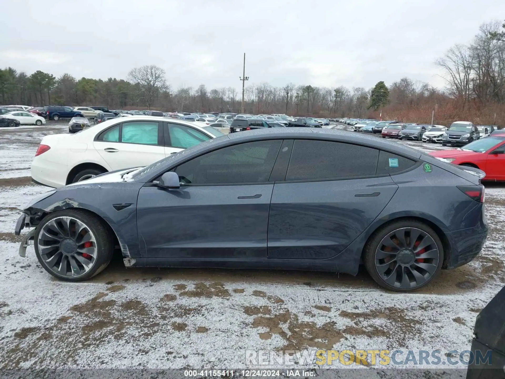 14 fotografías del automóvil dañado 5YJ3E1EC1MF063414 TESLA MODEL 3 2021