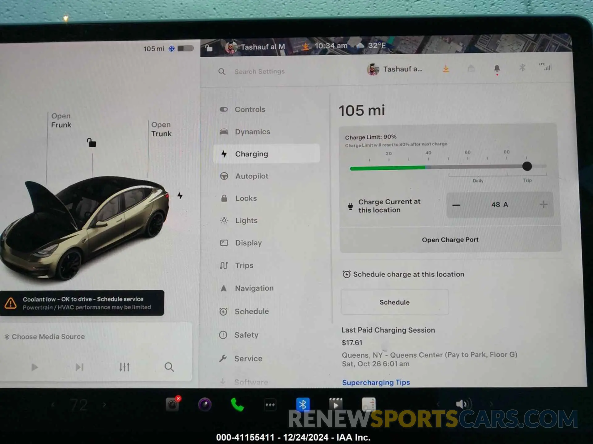 17 fotografías del automóvil dañado 5YJ3E1EC1MF063414 TESLA MODEL 3 2021