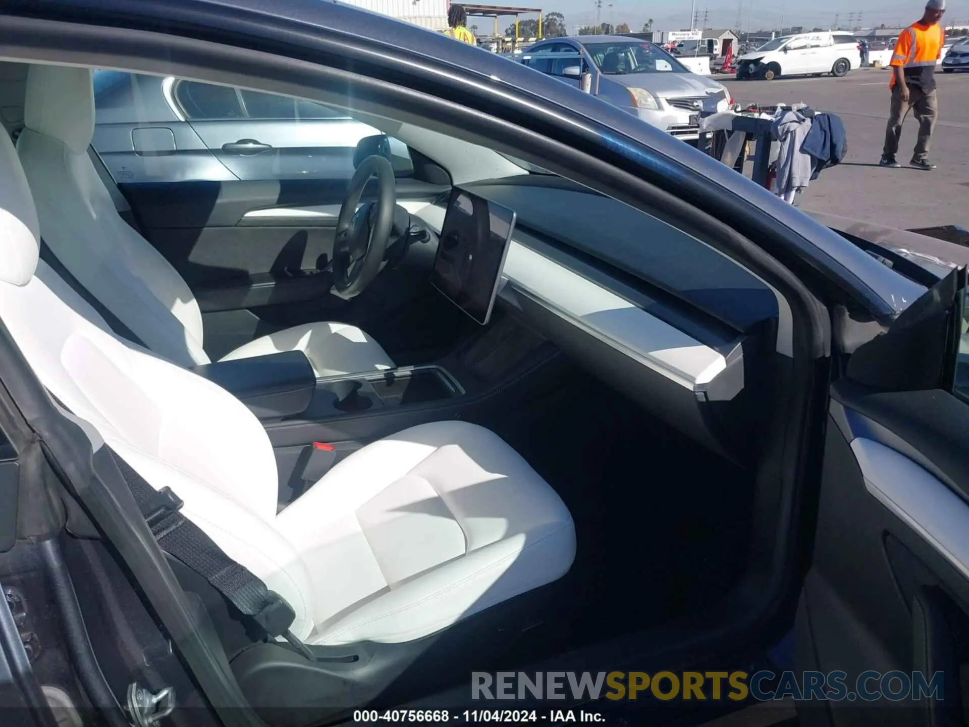 5 fotografías del automóvil dañado 5YJ3E1EC1MF090161 TESLA MODEL 3 2021