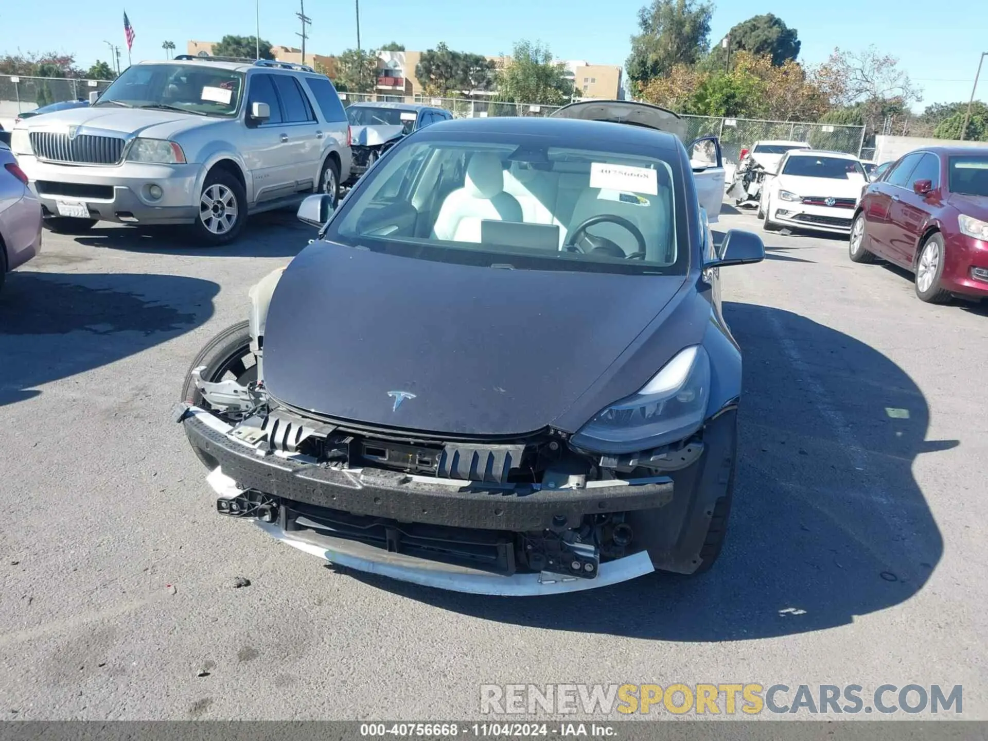 6 fotografías del automóvil dañado 5YJ3E1EC1MF090161 TESLA MODEL 3 2021