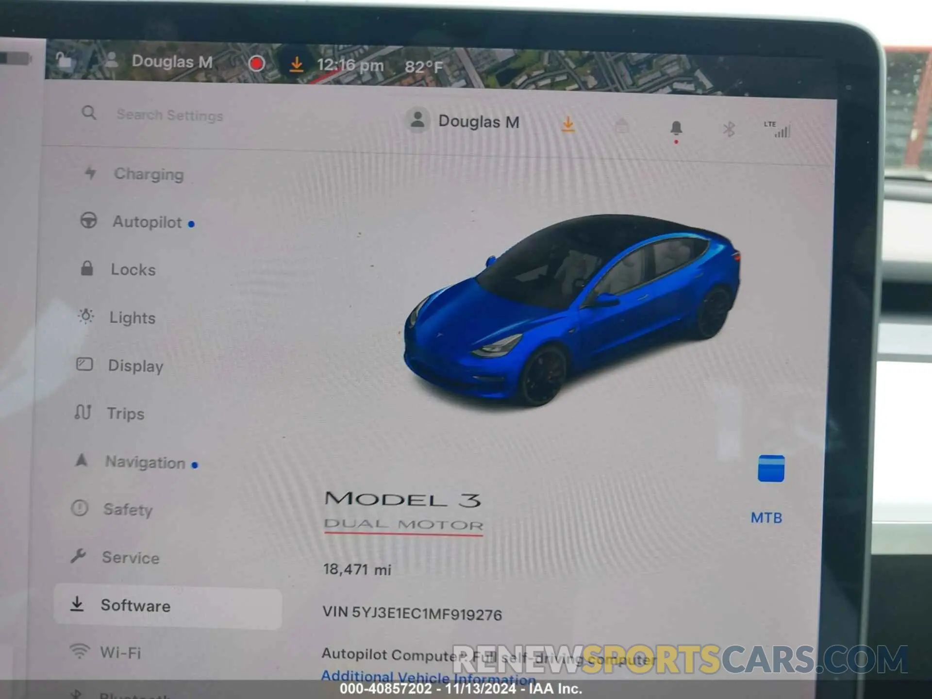 15 fotografías del automóvil dañado 5YJ3E1EC1MF919276 TESLA MODEL 3 2021