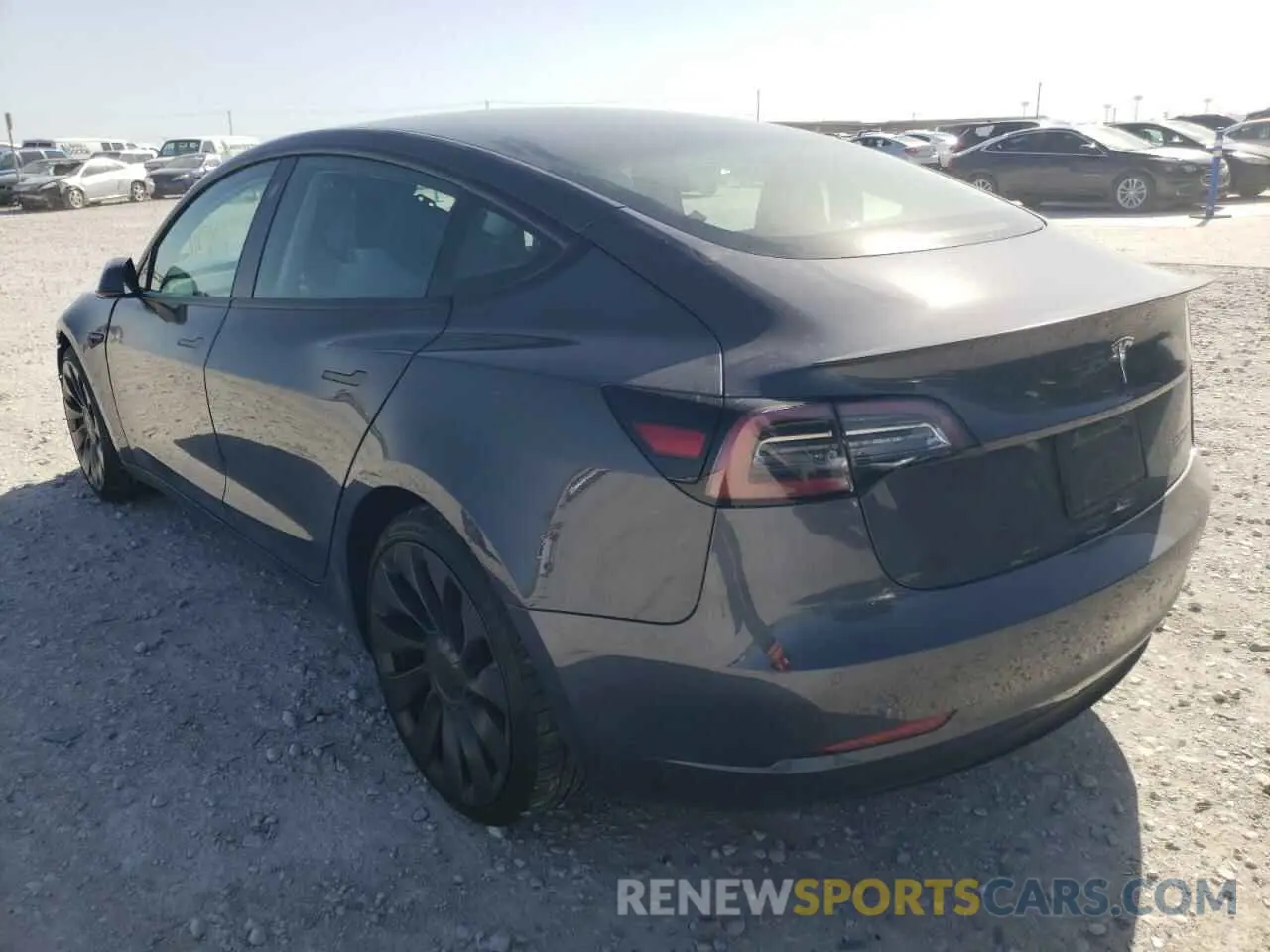 3 fotografías del automóvil dañado 5YJ3E1EC2MF037761 TESLA MODEL 3 2021