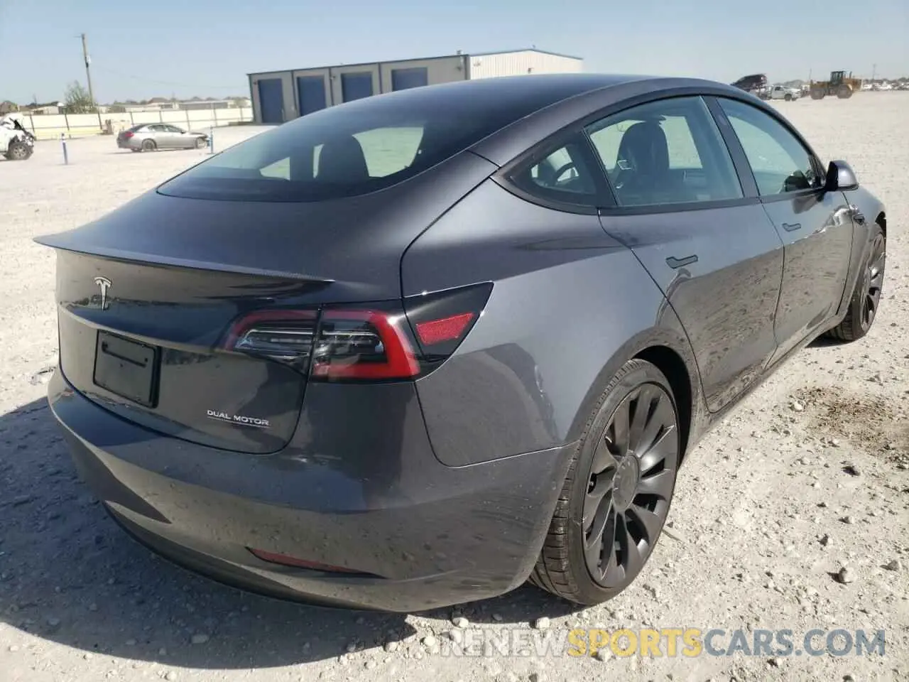 4 fotografías del automóvil dañado 5YJ3E1EC2MF037761 TESLA MODEL 3 2021