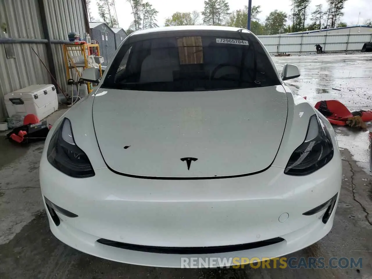 5 fotografías del automóvil dañado 5YJ3E1EC2MF061168 TESLA MODEL 3 2021