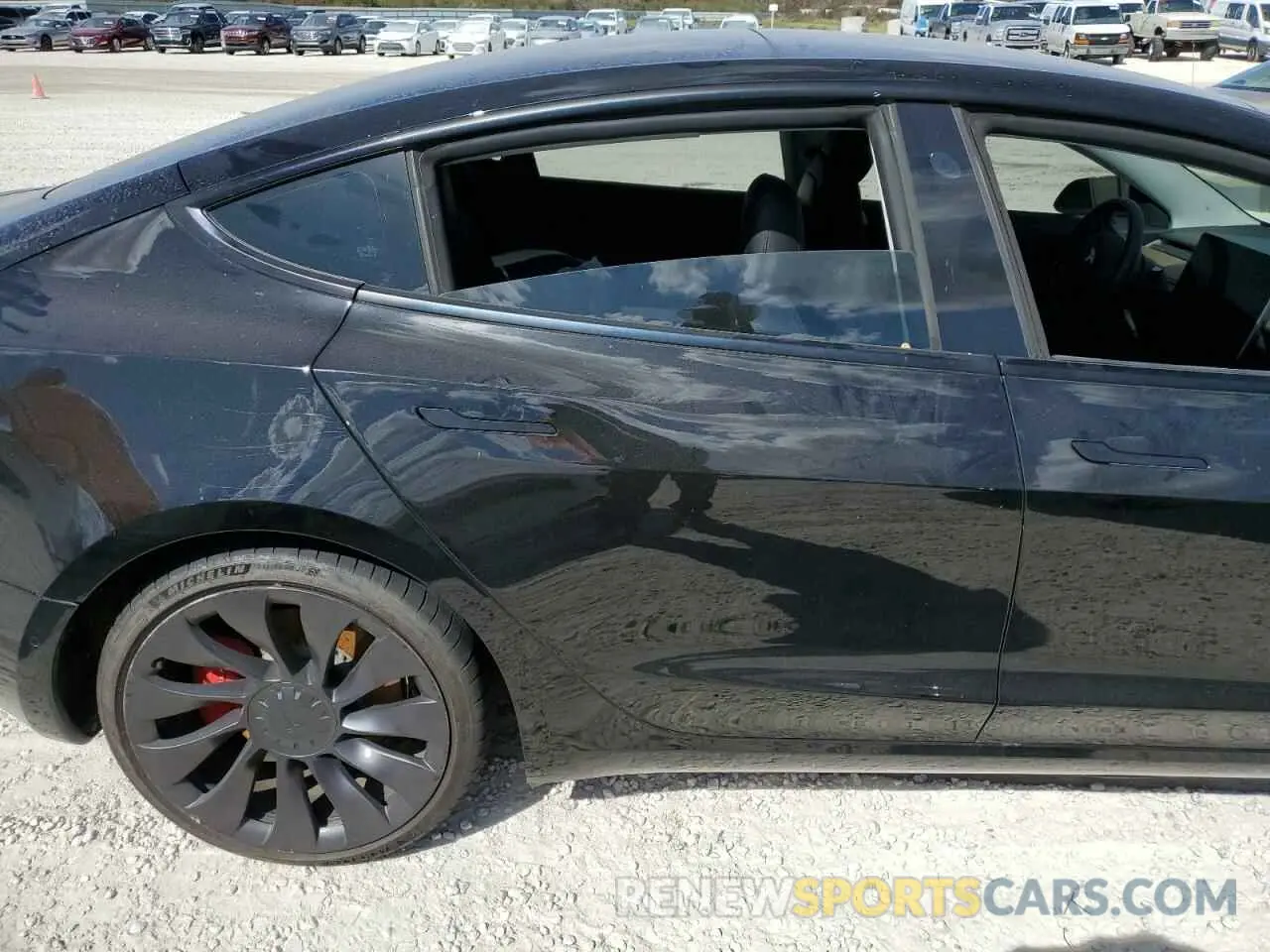 10 fotografías del automóvil dañado 5YJ3E1EC2MF856219 TESLA MODEL 3 2021
