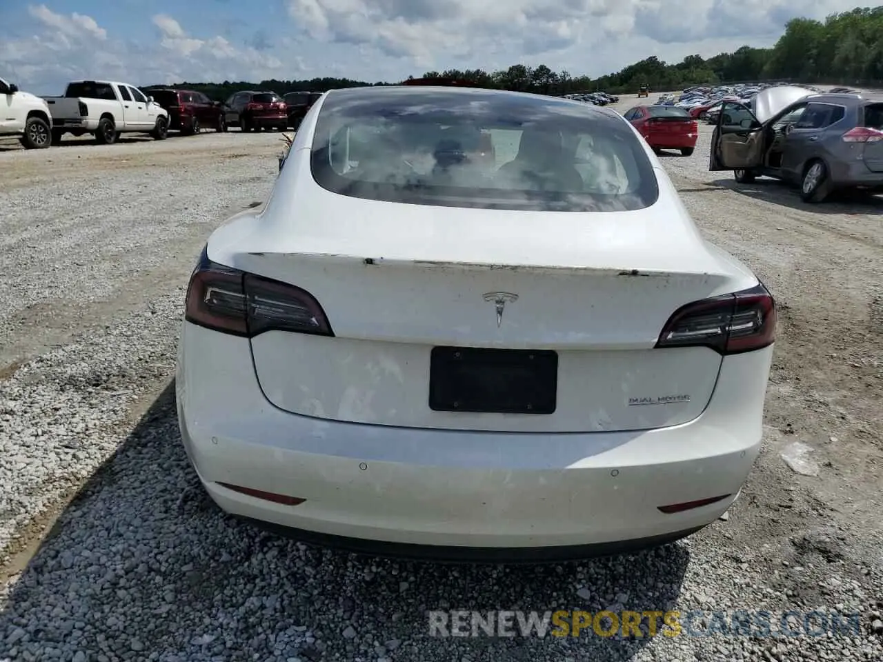 6 fotografías del automóvil dañado 5YJ3E1EC3MF030866 TESLA MODEL 3 2021