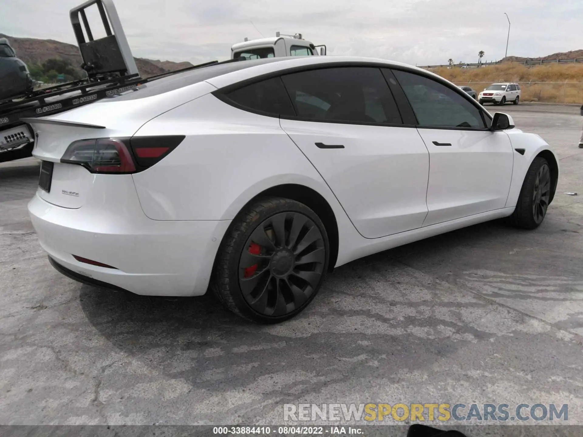 4 fotografías del automóvil dañado 5YJ3E1EC3MF077038 TESLA MODEL 3 2021