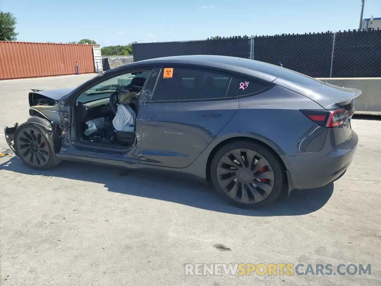 2 fotografías del automóvil dañado 5YJ3E1EC3MF078531 TESLA MODEL 3 2021