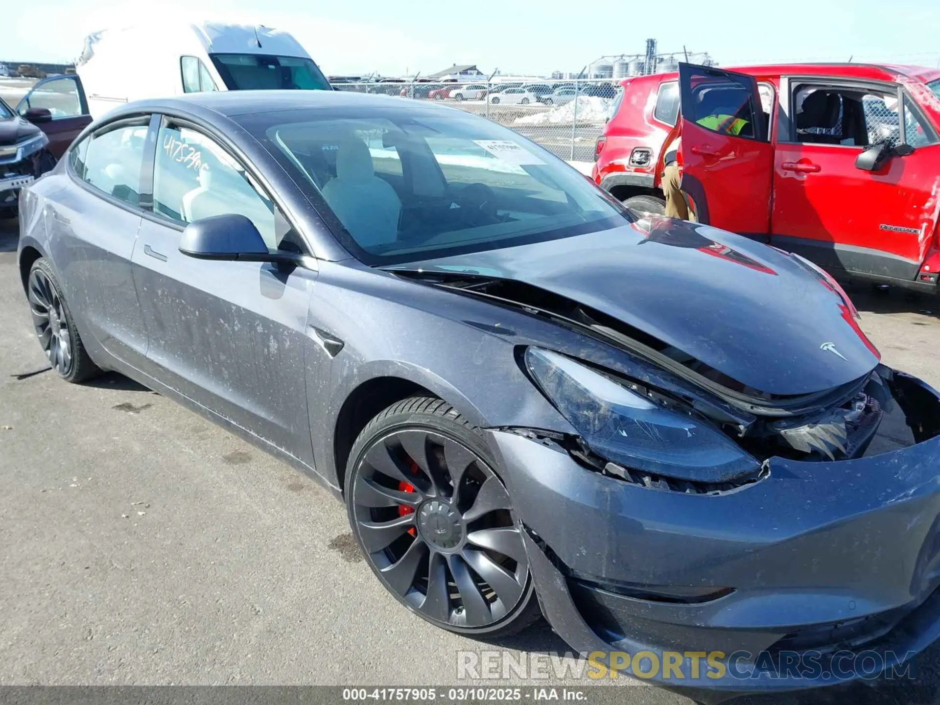 1 fotografías del automóvil dañado 5YJ3E1EC3MF082532 TESLA MODEL 3 2021
