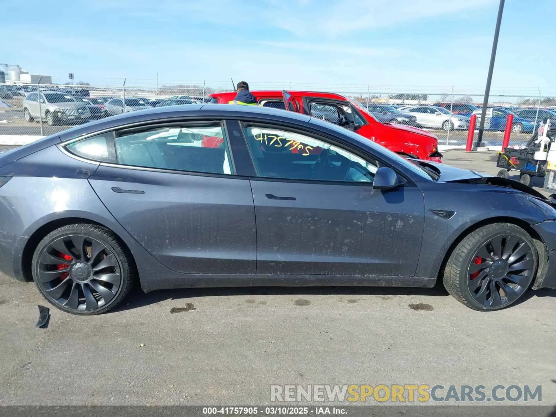 12 fotografías del automóvil dañado 5YJ3E1EC3MF082532 TESLA MODEL 3 2021