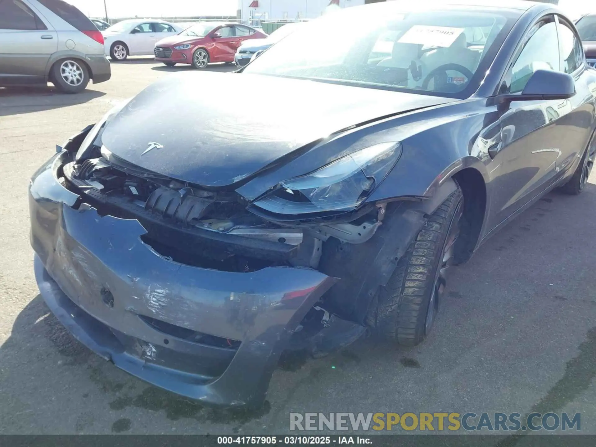 6 fotografías del automóvil dañado 5YJ3E1EC3MF082532 TESLA MODEL 3 2021