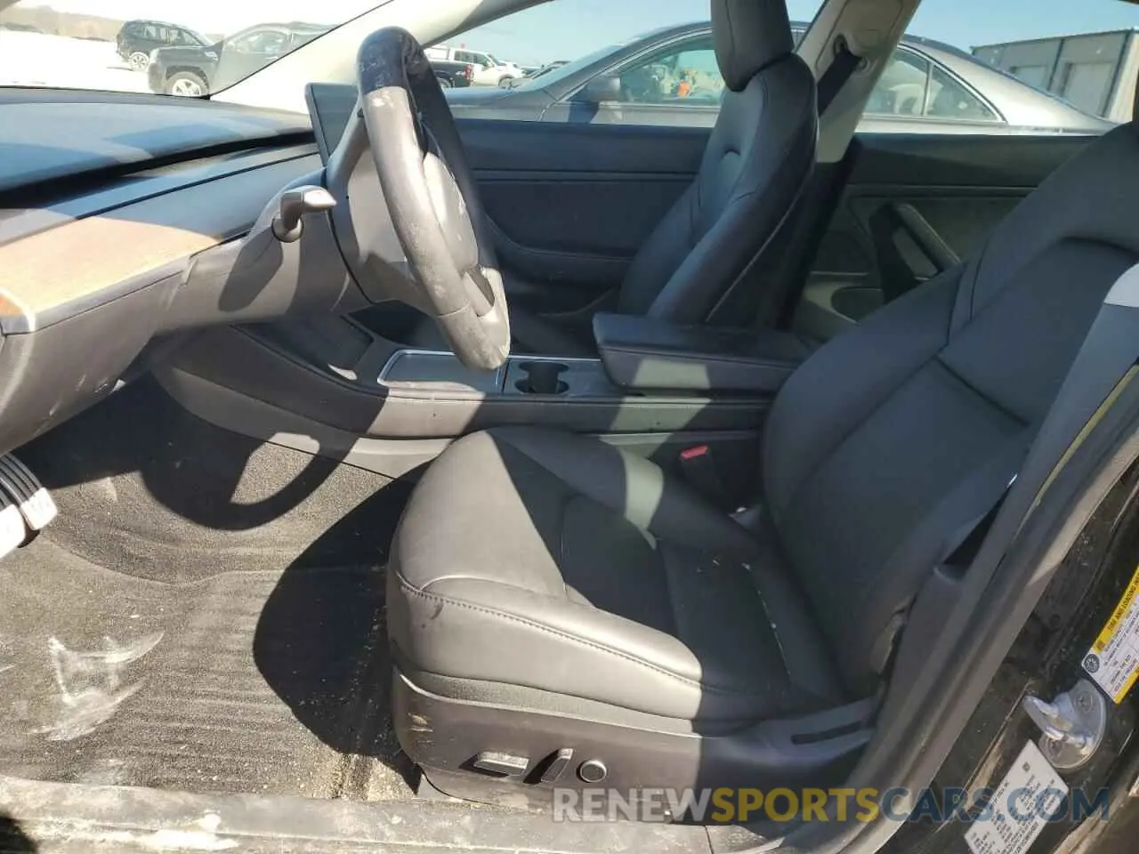 7 fotografías del automóvil dañado 5YJ3E1EC3MF849828 TESLA MODEL 3 2021