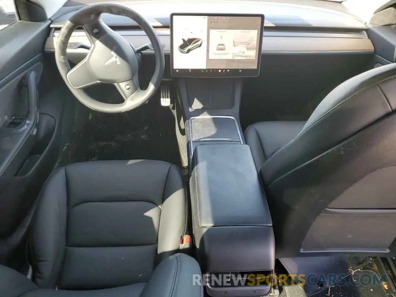 8 fotografías del automóvil dañado 5YJ3E1EC3MF849828 TESLA MODEL 3 2021