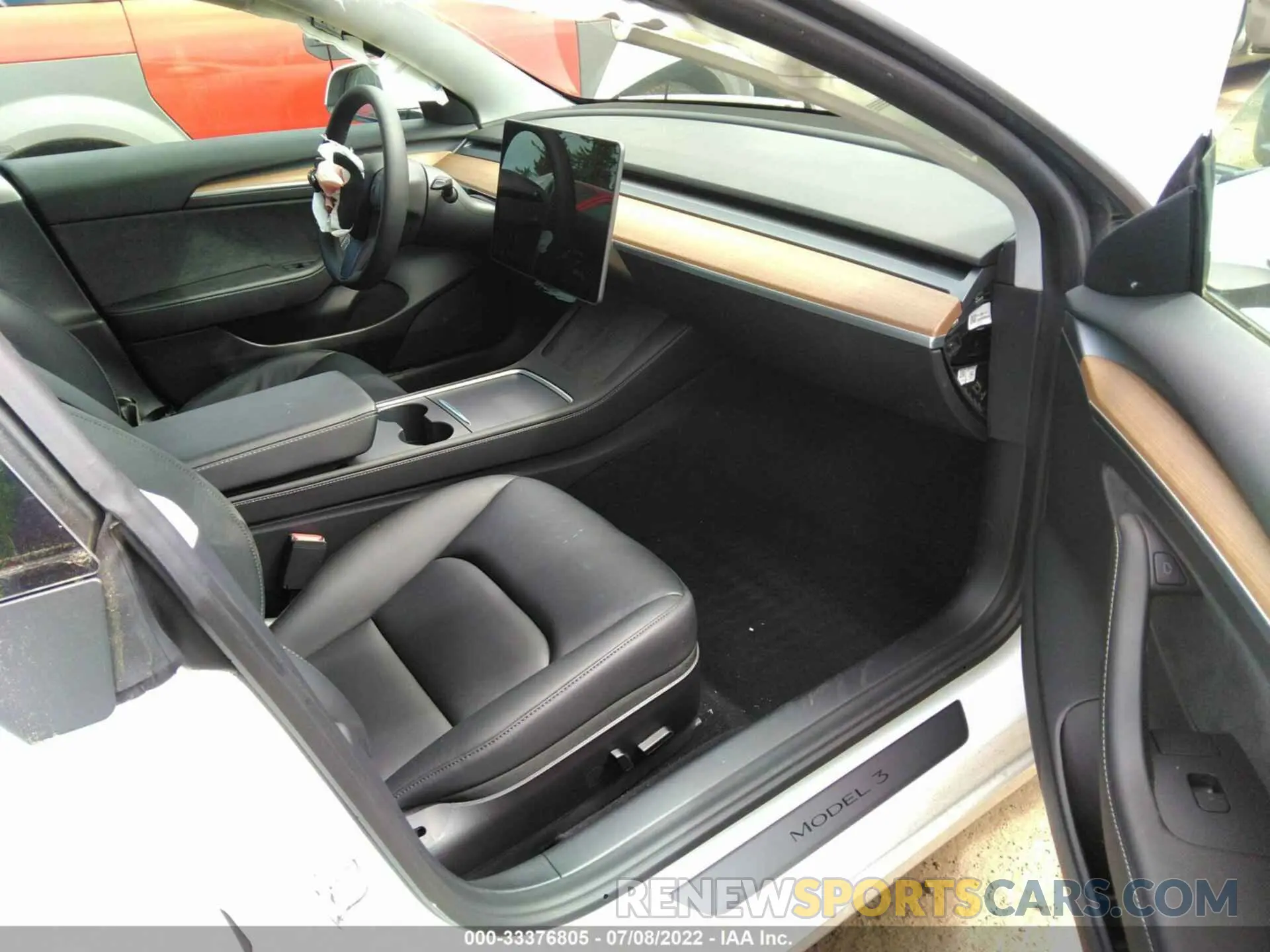 5 fotografías del automóvil dañado 5YJ3E1EC3MF996893 TESLA MODEL 3 2021