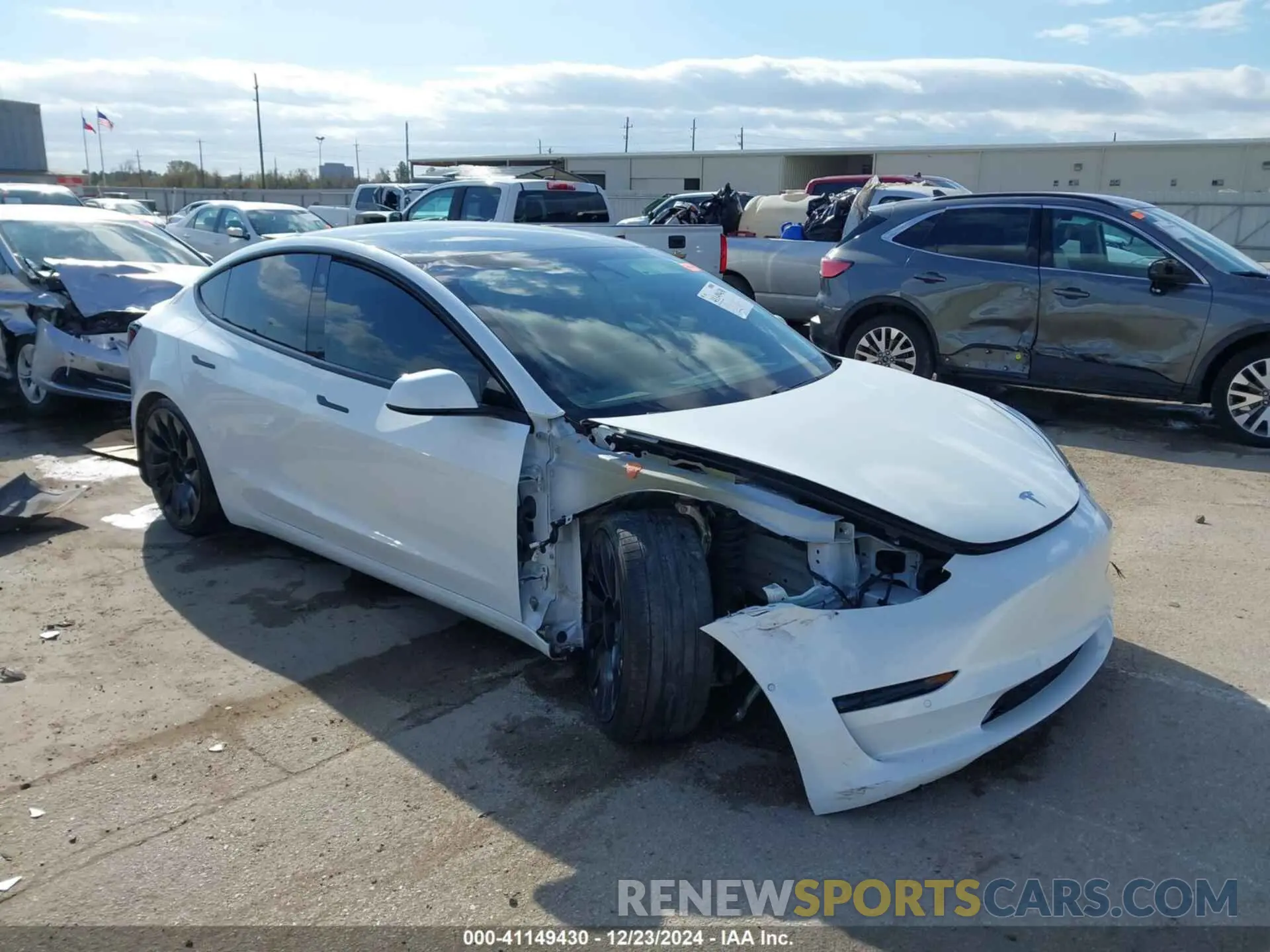 1 fotografías del automóvil dañado 5YJ3E1EC4MF054741 TESLA MODEL 3 2021