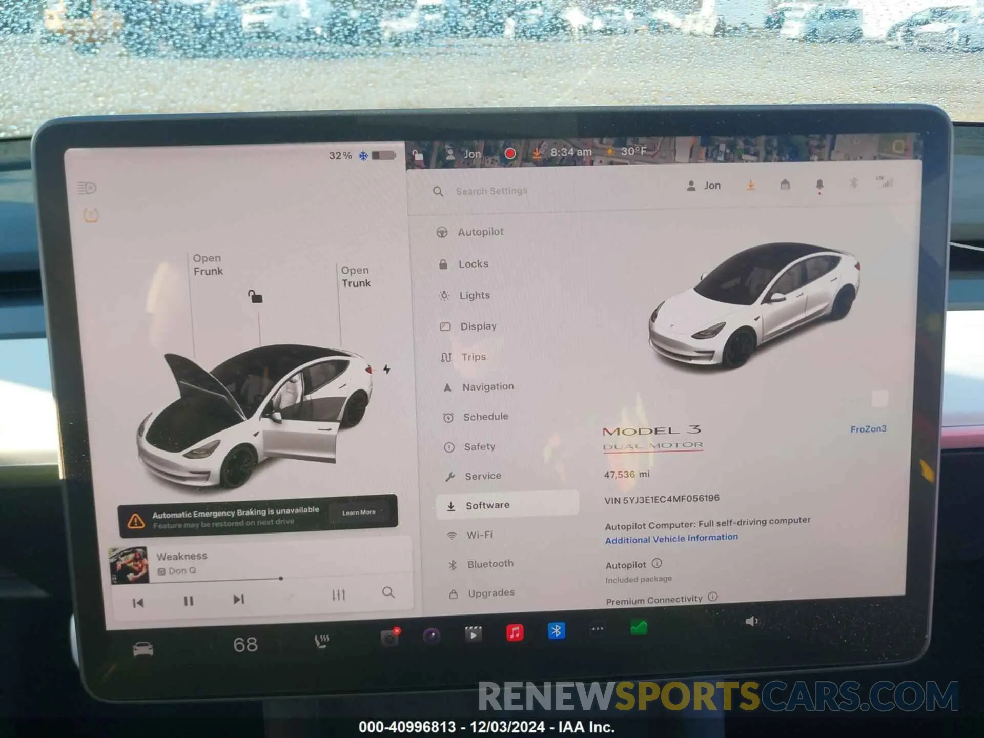 19 fotografías del automóvil dañado 5YJ3E1EC4MF056196 TESLA MODEL 3 2021