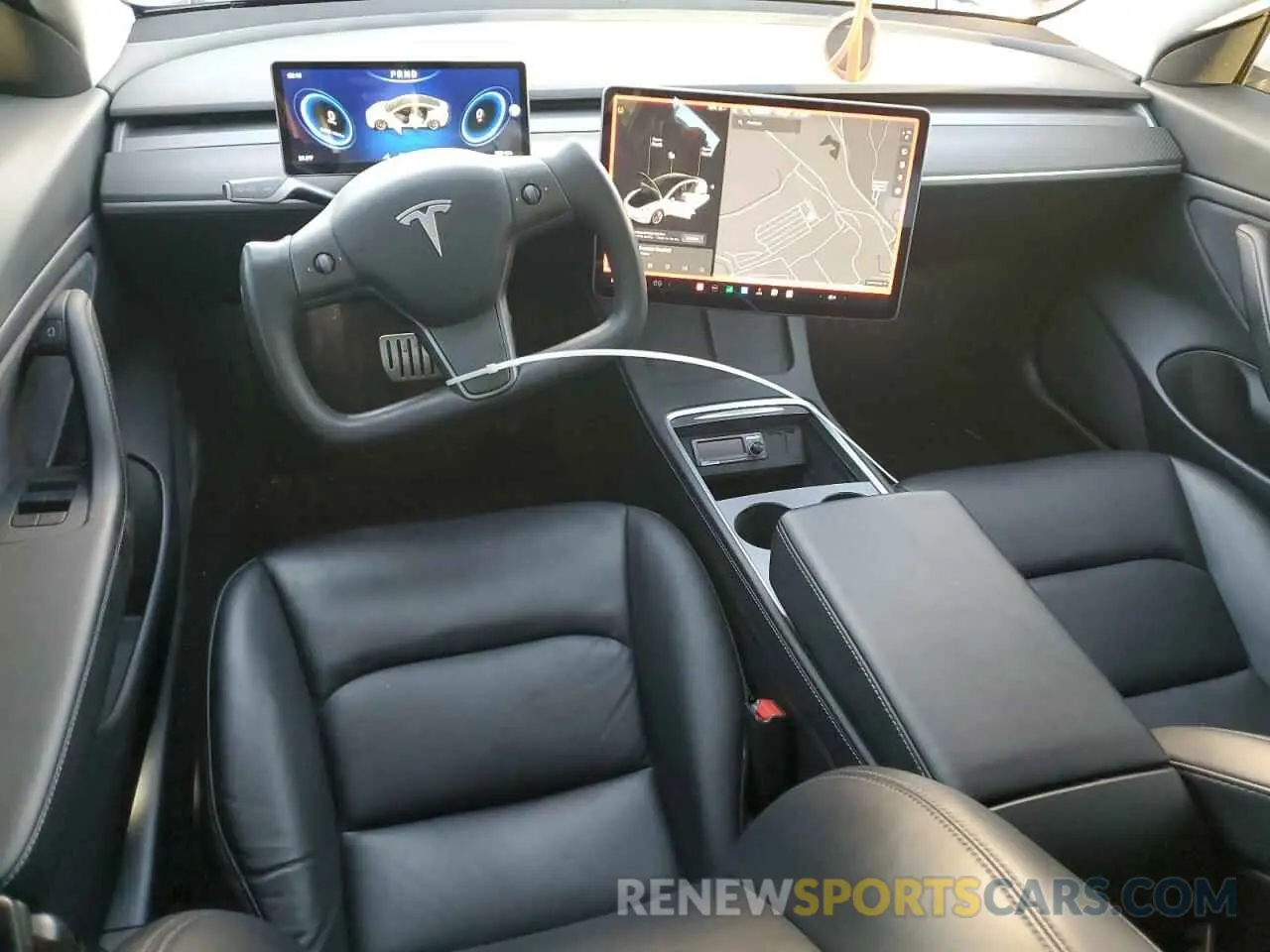 8 fotografías del automóvil dañado 5YJ3E1EC4MF914525 TESLA MODEL 3 2021