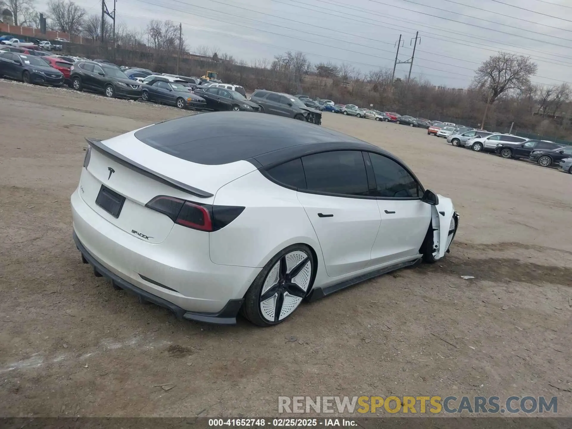 4 fotografías del automóvil dañado 5YJ3E1EC5MF059625 TESLA MODEL 3 2021