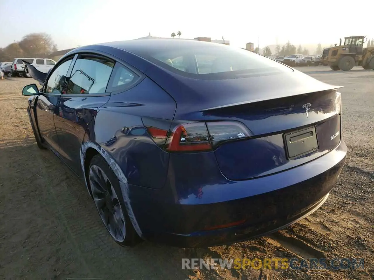 3 fotografías del automóvil dañado 5YJ3E1EC5MF076280 TESLA MODEL 3 2021
